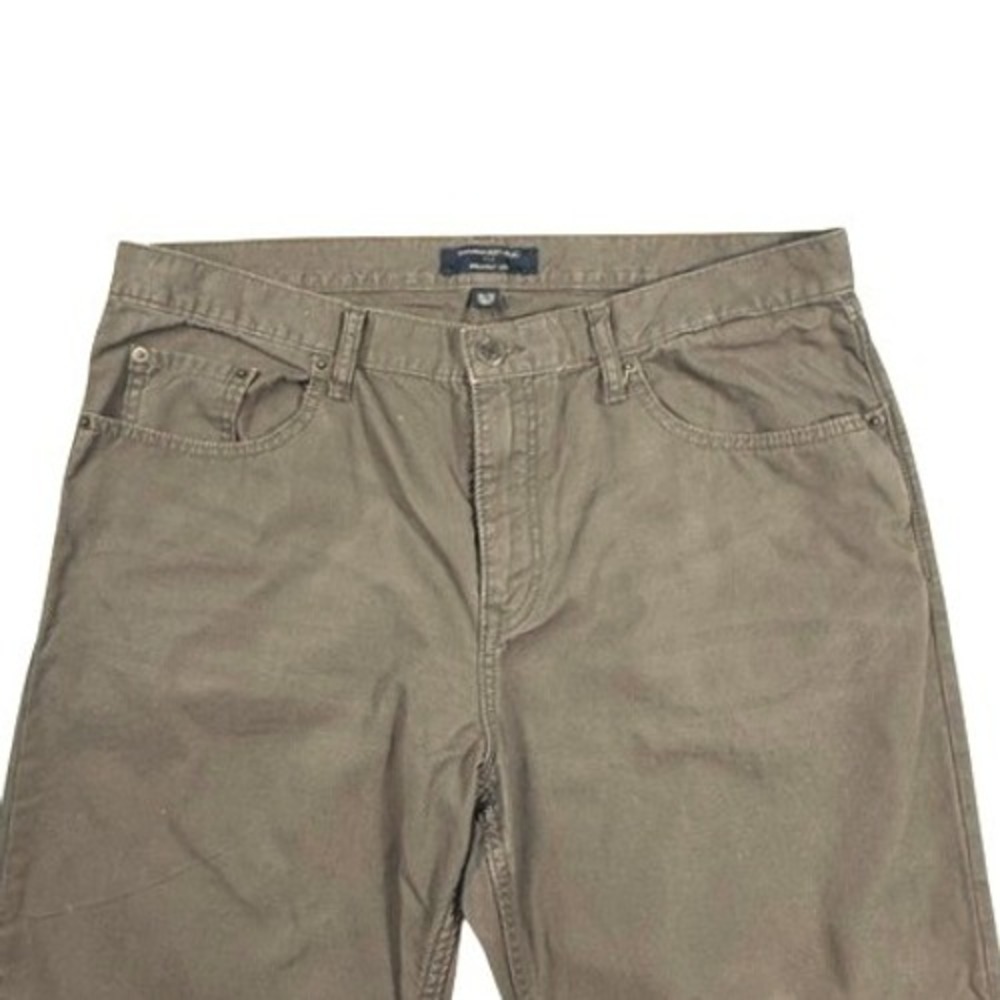 Banana Republic Straight Leg Pants Olive Brown Khaki Chinos Mens 36x32